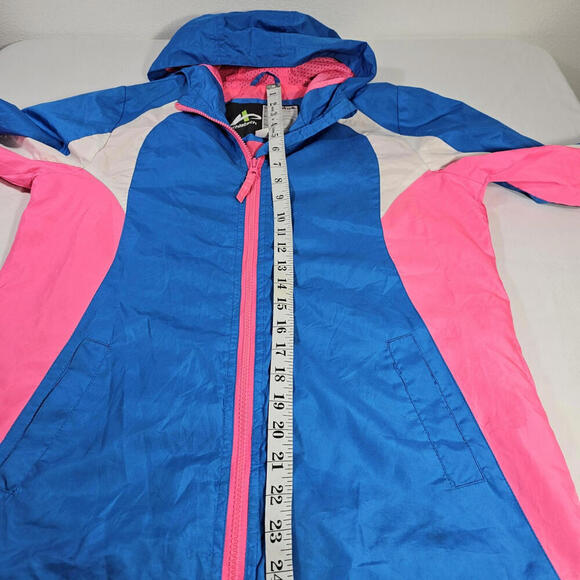 Athletic Works Colorful Sporty Retro Full Zip Windbreaker Jacket Womens XL 14-16 - Picture 8 of 9